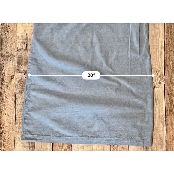 Mud Pie Chambray Blue 3/4 Embroidered Bell Sleeves Shift Dress Sz Small - Picture 8 of 12